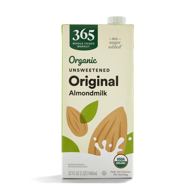 365 by Whole Foods Market, Organic Unsweetened Almond Milk, 32 Fl Oz