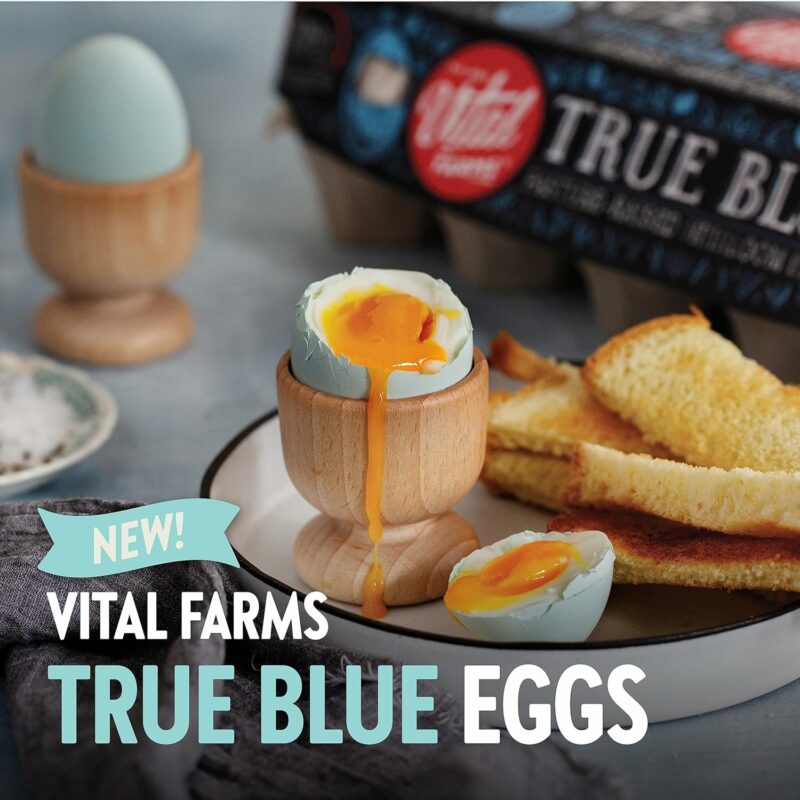 Vital Farms True-Blues Pasture-Raised Heirloom Eggs, Medium, Certified Humane, 12 ct - Image 2