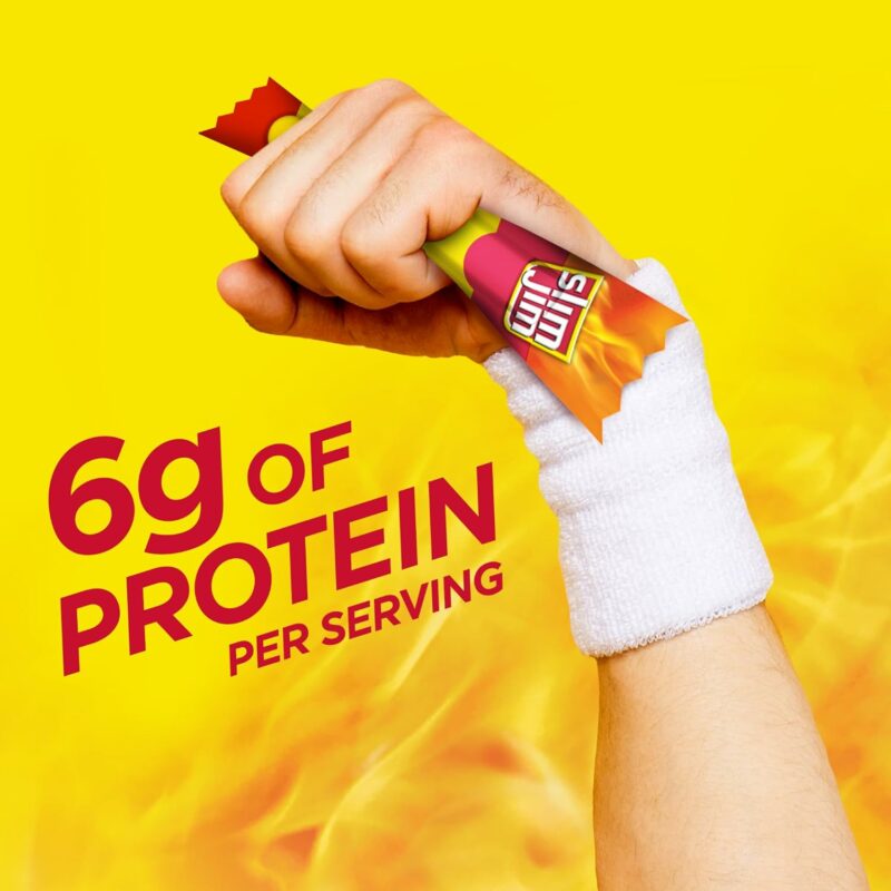 Slim Jim Smoked Meat Sticks, Original Flavor, 6g Protein Per Serving, Snack Size, 0.28 oz. (46 Count) - Image 2