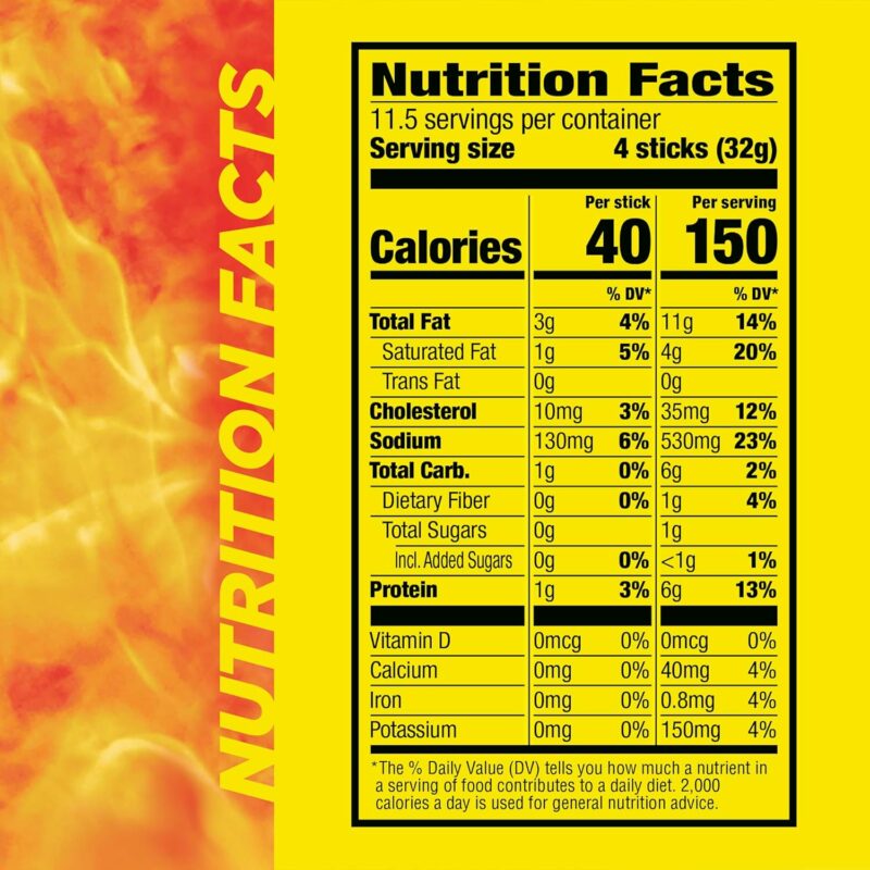 Slim Jim Smoked Meat Sticks, Original Flavor, 6g Protein Per Serving, Snack Size, 0.28 oz. (46 Count) - Image 6