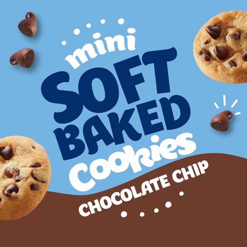 Pillsbury Mini Soft Baked Cookies, Chocolate Chip, Snack Bags, 10 ct - Image 2