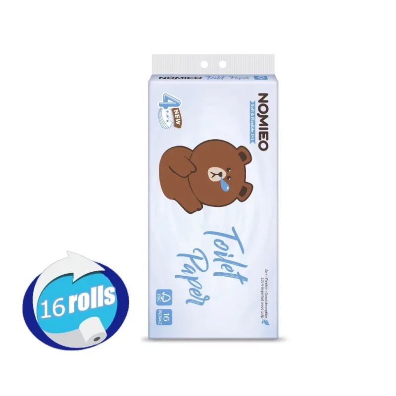 A-31 [Carton packaging] New NOMIEO toilet paper roll soft 200 sheets * 4 layers, new users can enjoy discounts when placing orders, starting from as low as 0.88    30rolls - Image 2